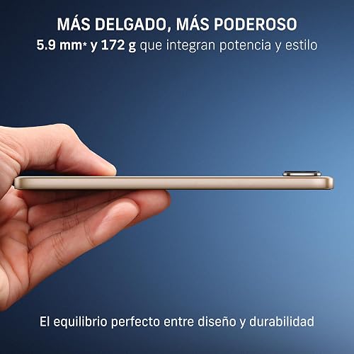 nubia Air 6.8" AMOLED 120Hz, 256GB + 20GB RAM, Triple Cámara 50MP, Selfie 20MP, Android 15, 5G, IP68/IP69 Dorado