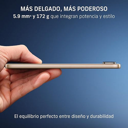nubia Air 6.8" AMOLED 120Hz, 256GB + 20GB RAM, Triple Cámara 50MP, Selfie 20MP, Android 15, 5G, IP68/IP69 Dorado