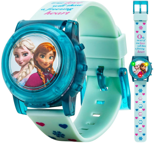 Accutime Kids Disney Frozen Digital LCD Quartz Wrist Watch with Strap, Cool Inexpensive Gift & Party Favor for Toddlers, Boys, Girls, Adults All Ages