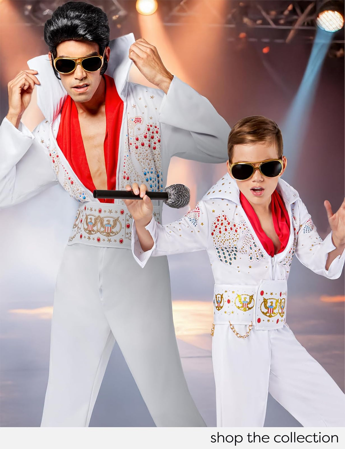 Rubie's Deluxe Elvis Disfraz de niño, Disfraces, Un Solo Color, Pequeño