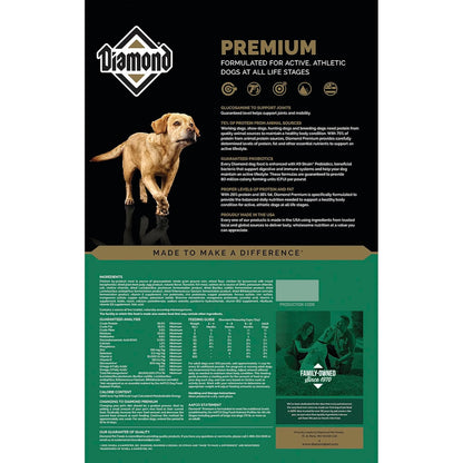 Diamond Premium Alimento para Perro Adulto Activo | Fórmula para perros adultos activos, alta proteína y energía, nutrición completa y