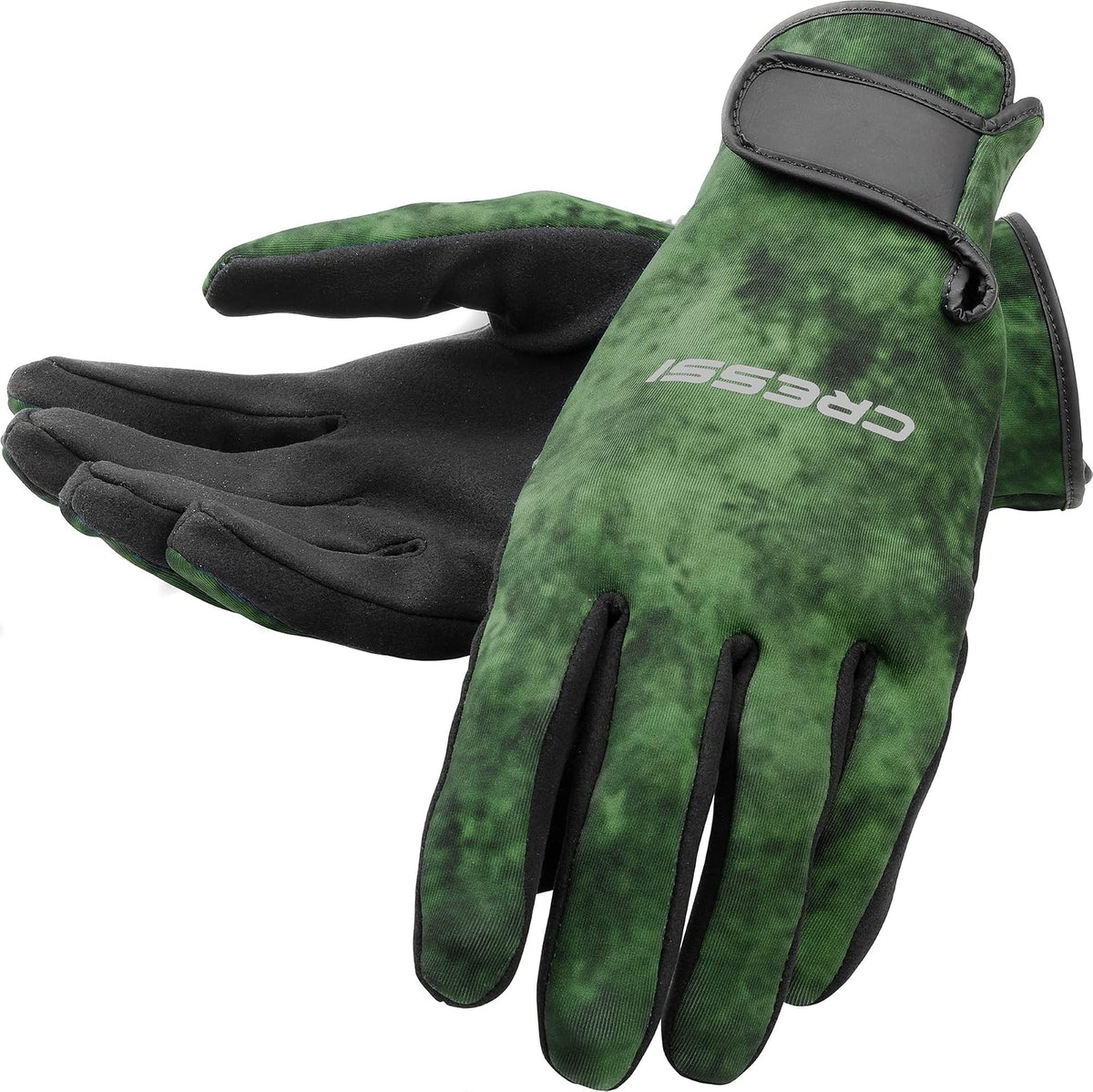 Cressi Guantes de Pesca submarina con patrón de Camuflaje Hechos de Neopreno elástico, consigue el Equipo Hunter