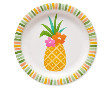 American Greetings Tropical Luau Platos de Fiesta Grandes, 9 Pulgadas, 36 Piezas - Platos de postre