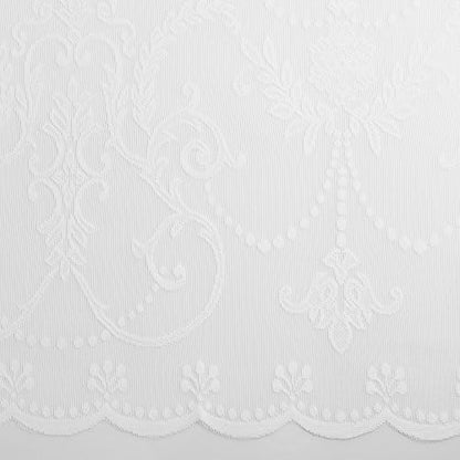 No. 918 Ariella - Panel de Cortina con Bolsillo para Barra de Encaje Floral, 58 x 63 Pulgadas, Color Blanco