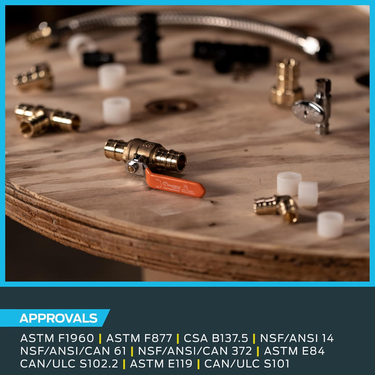 SharkBite - Adaptador de expansión de polietileno MNPT de 3/4 x 3/4 pulgadas para tubería PEX-A, paquete de 5, accesorios de plomería de plástico, adaptador macho para tubería PEX-A, UA134A5