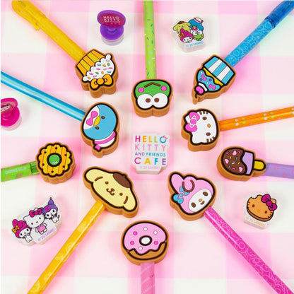 Hello Kitty & Friends - Juego de bolígrafos múltiples, 10 bolígrafos para cuaderno Kawaii, sellos, y más artículos de papelería Sanrio, divertidos suministros de oficina, lindos suministros