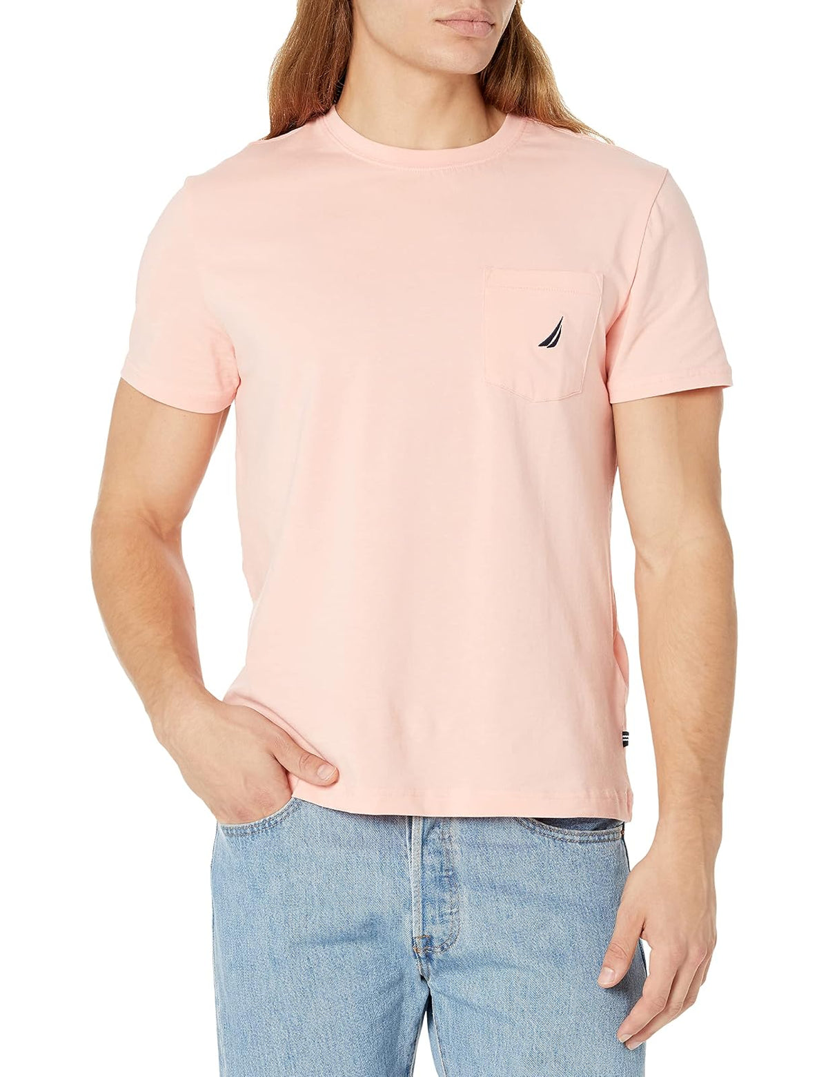 Nautica Playera con Bolsillo para Hombre - XL - Coral Sands