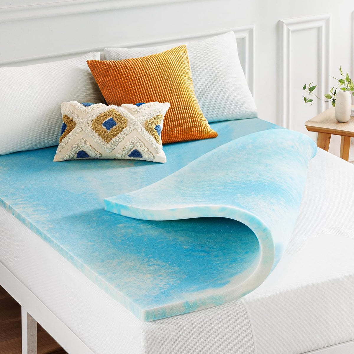 Best Price Mattress - Colchón de Espuma viscoelástica con Flujo de Aire de refrigeración AeroBreeze de 2 Pulgadas, Esencial para recámara, tamaño Queen