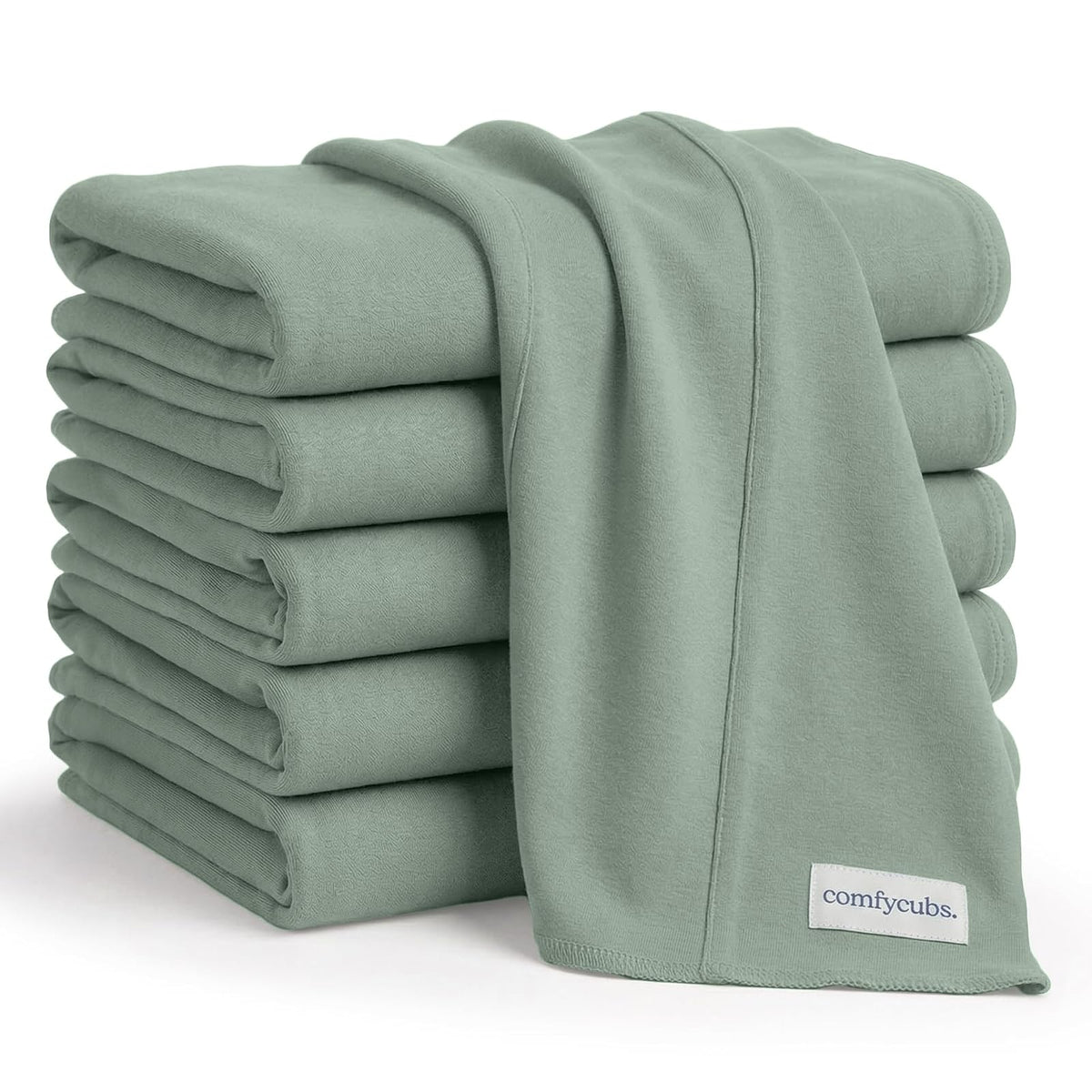 Comfy Cubs Pañitos para Eructar de Algodón para Bebé, 10 Piezas, Mora - Helecho - Pack of 6