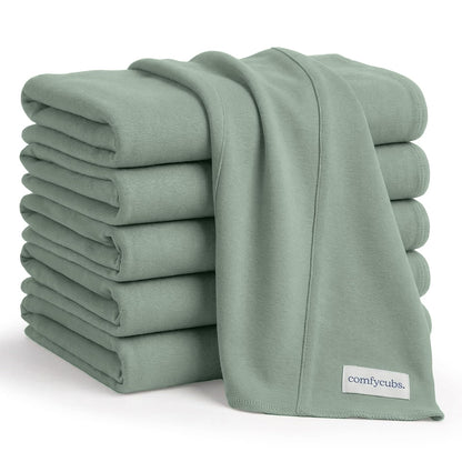 Comfy Cubs Pañitos para Eructar de Algodón para Bebé, 10 Piezas, Mora - Helecho - Pack of 6