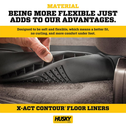 Husky Liners X-Act Contour - Alfombrillas para Piso | Se Adapta a Toyota Highlander 2014-2019 | Fila Delantera, 2 Piezas, Color Negro - 52311
