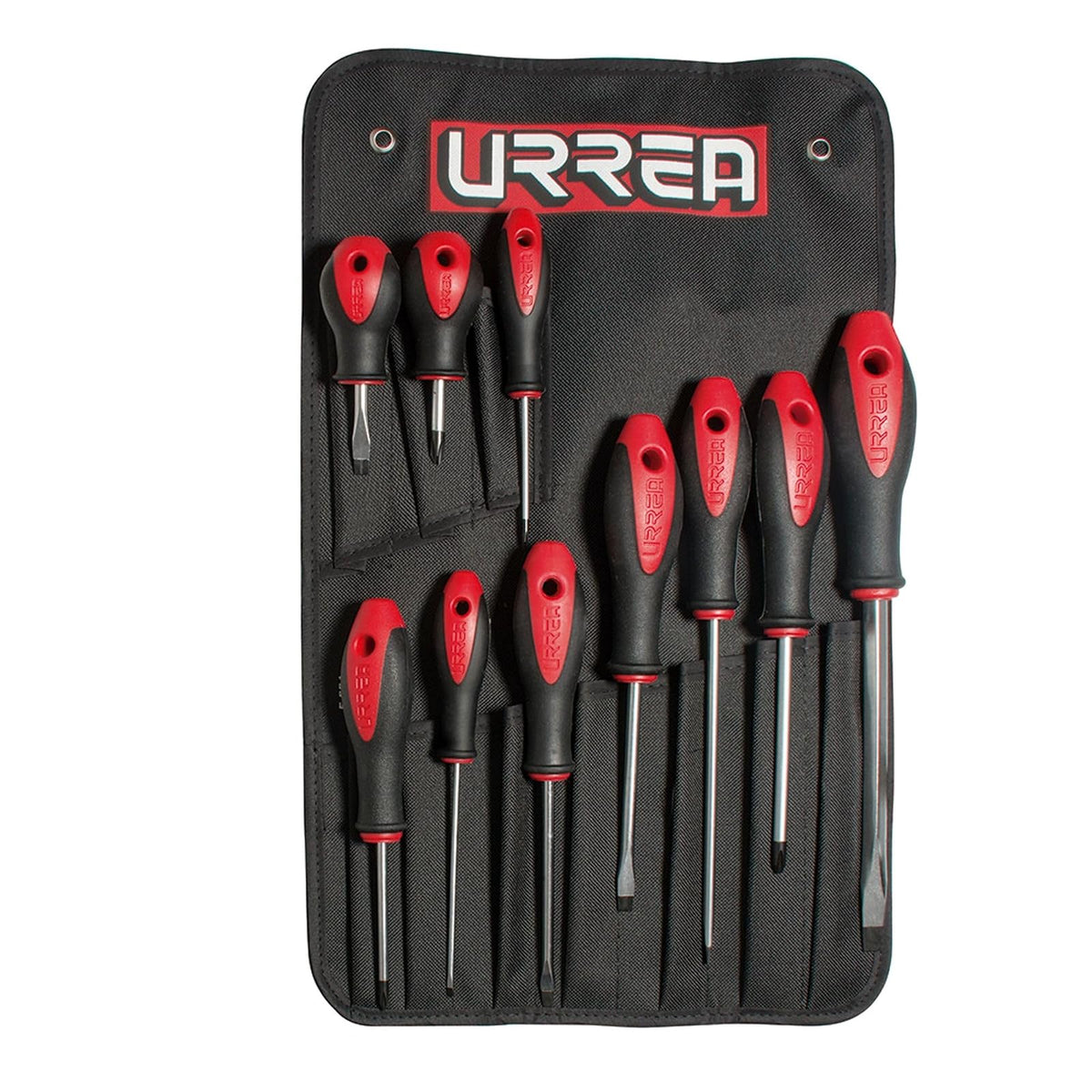 Urrea Juego de Destornilladores Bimaterial Punta Phillips, 6 Piezas - 10 piezas