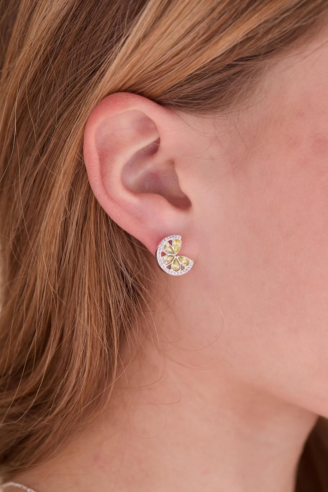 Alex and Ani Margarita Lime Stud Earring