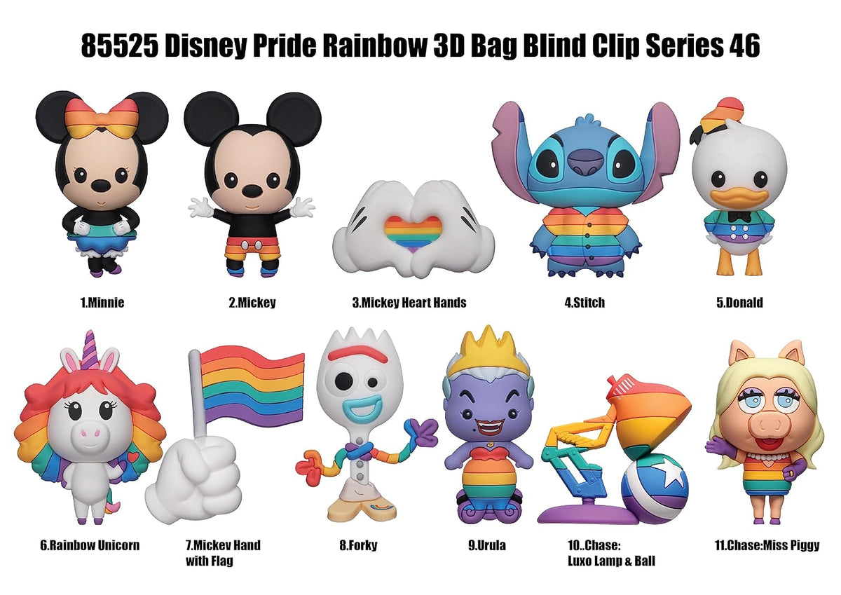 Disney Pride Rainbow 3D - Clip de bolsa de espuma (serie 46)
