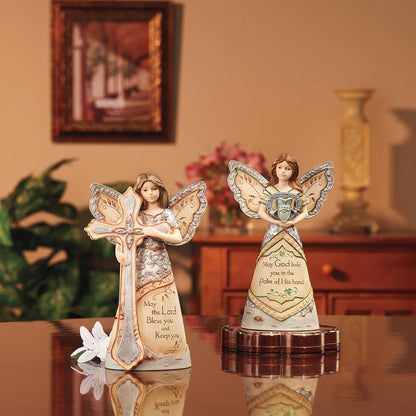 Elements Irish Blessing Angel Figurine by Pavilion, 6 Pulgadas, inscripción May God Hold You in The Palm of His Hand