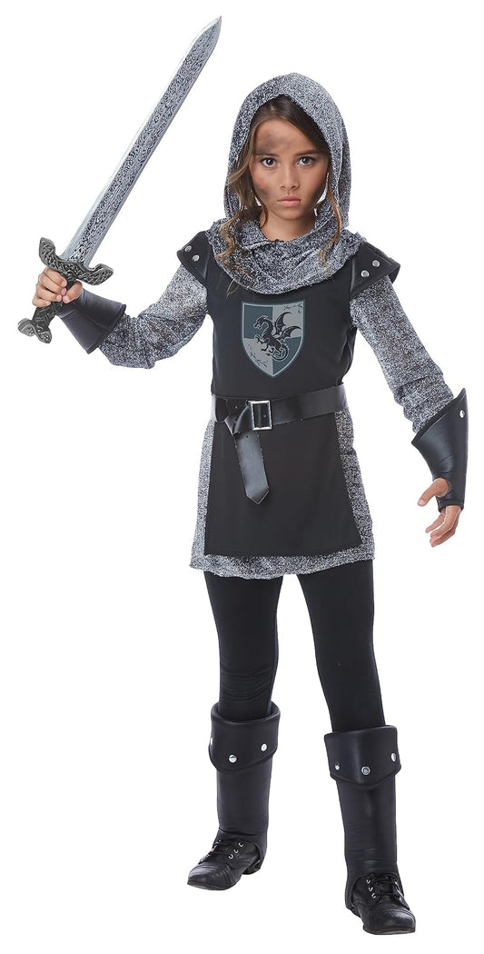 California Costumes - Disfraz de Caballero Noble para niñas, tamaño pequeño, Negro/Plateado