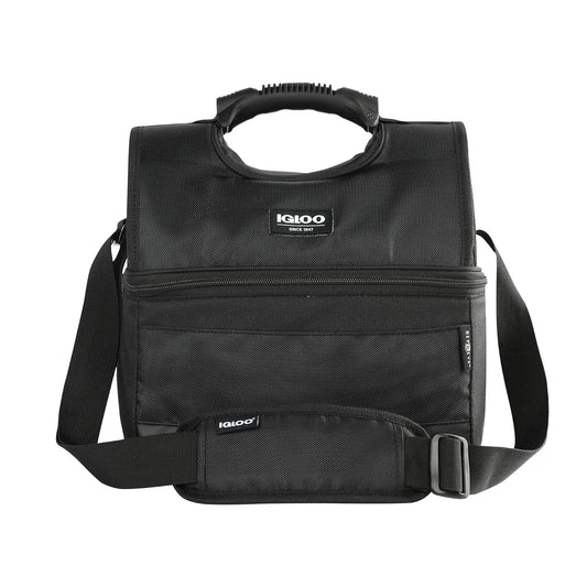 Igloo Black Evergreen - Bolsa de Agarre Suave de 16 latas | Exterior de fibra de rendimiento REPREVE, paneles inferiores recubiertos de TPU y un compartimento superior moldeado para