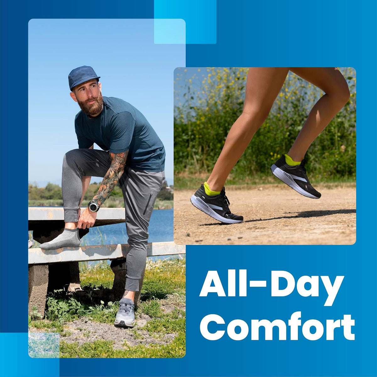 Balega Balega Hidden Comfort Performance - Calcetines deportivos para correr sin mostrar para hombres y mujeres (paquete de 3) Calcetines deportivos de rendimiento para correrUnisex adulto