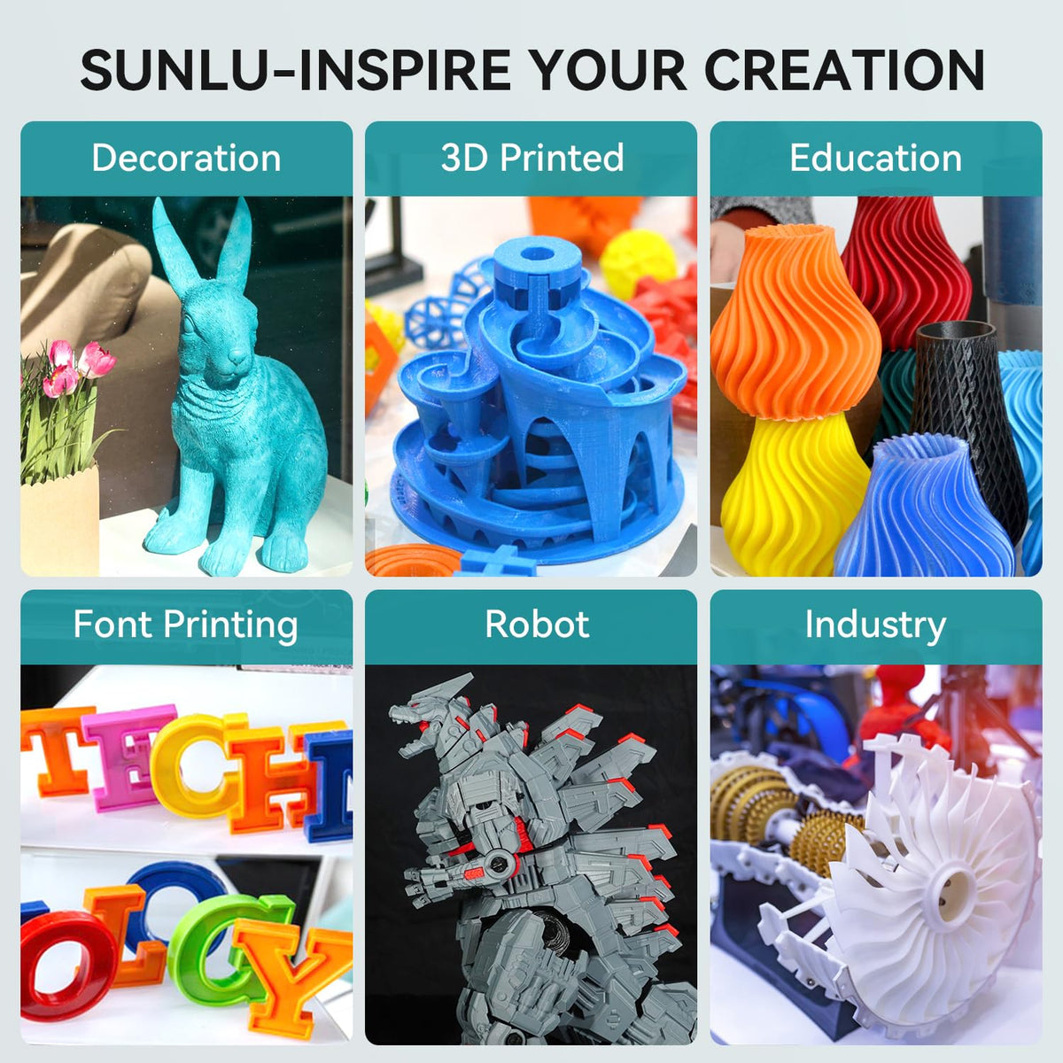 SUNLU - Filamento oficial Elite PETG de 1,75 mm - 1 kg (2,2 libras), filamento de impresora 3D fuerte, precisión dimensional de 1,75 mm +/- 0,02 mm, 320 metros, gris
