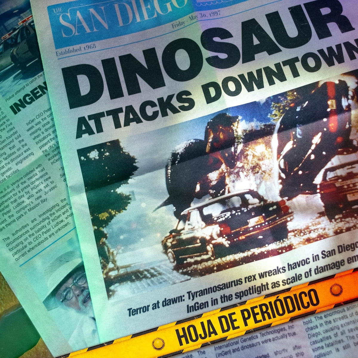 Doctor Collector: Jurassic Park – Kit de Recuerdos Perdidos – Juego de 21 Piezas, Caja de Lata Coleccionable, Accesorios de películas, Fotos, mapas y Recuerdos con Licencia