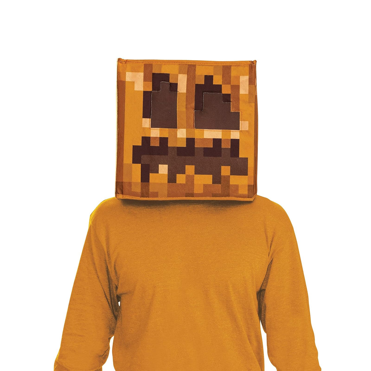 Disfraz de Minecraft Jack O'Lantern con cabeza de bloque, accesorio oficial de Minecraft para niños, máscara de disfraz de talla única (14+)
