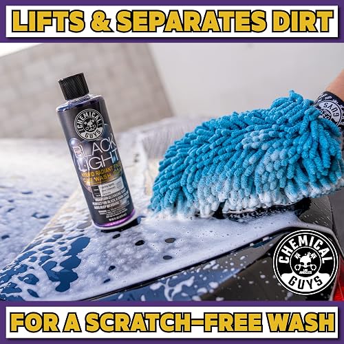 Chemical Guys Jabón Espumoso Black Light para Cañones de Espuma y Cubos de Lavado, Cereza Negra, 3.79 L, CWS619SW