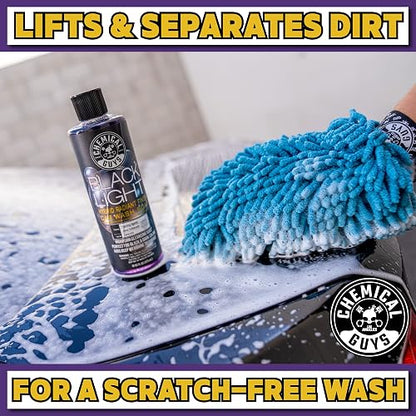 Chemical Guys Jabón Espumoso Black Light para Cañones de Espuma y Cubos de Lavado, Cereza Negra, 3.79 L, CWS619SW
