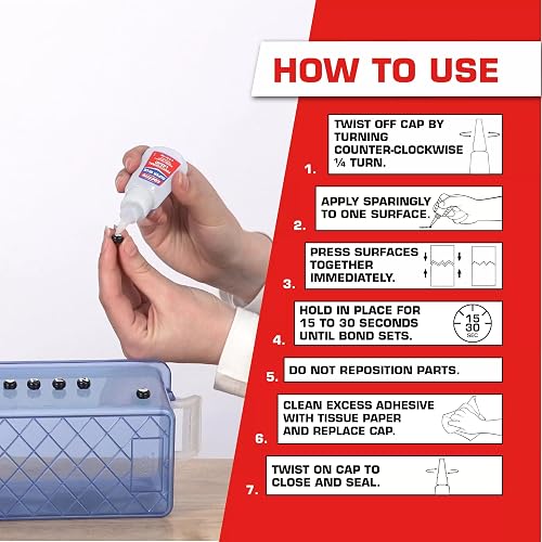 Loctite Super Glue - Líquido profesional, transparente, botella de 20,7 ml, paquete de 2 superpegamento para plástico, madera, metal, manualidades y reparación, pegamento instantáneo de cianoacrilato