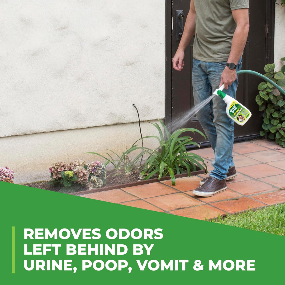 Simple Green® Eliminador de olores para exteriores, Perros, Ideal para césped artificial y patios (Aplicador para manguera, 946 ml) - 15335