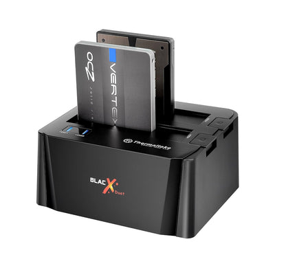 Thermaltake BlacX Duet 2.5"/3.5" SATA I/II/III USB 3.0 Estación de Acoplamiento para Disco Duro Externo ST0014U-D, Negro