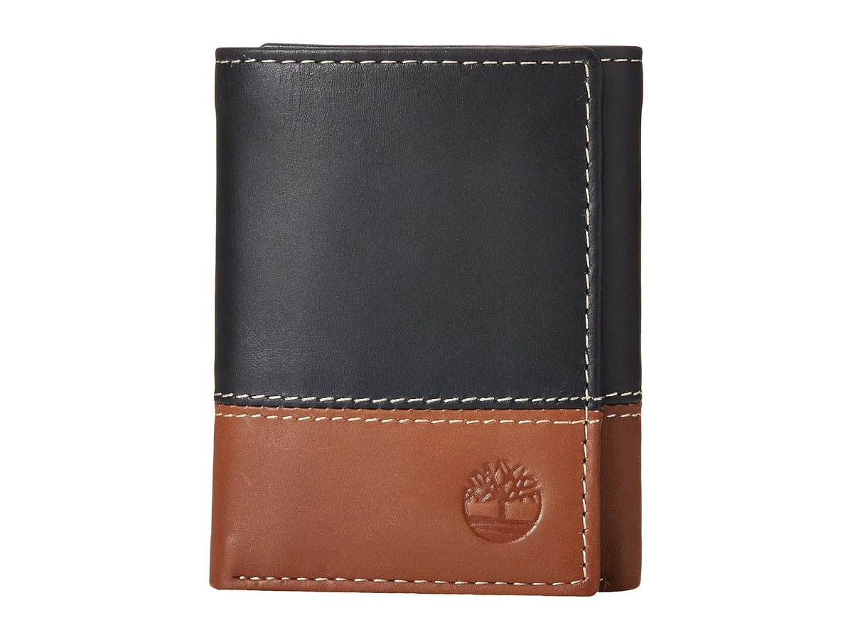 Timberland - Cartera de piel para hombre con ventana de identificación - Tamaño único - Negro - Café (cazador)