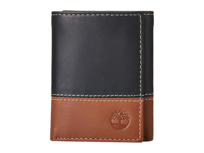 Timberland - Cartera de piel para hombre con ventana de identificación - Tamaño único - Negro - Café (cazador)