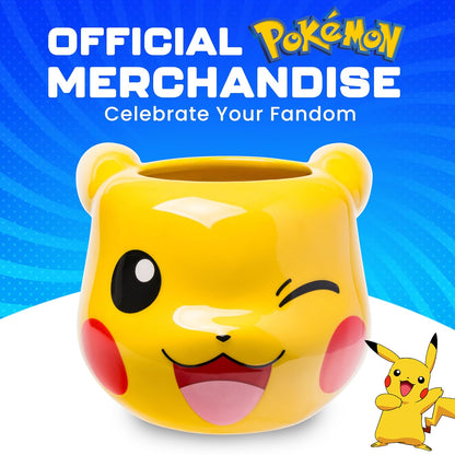 Silver Buffalo Pokemon Pikachu Wink - Taza esculpida 3D