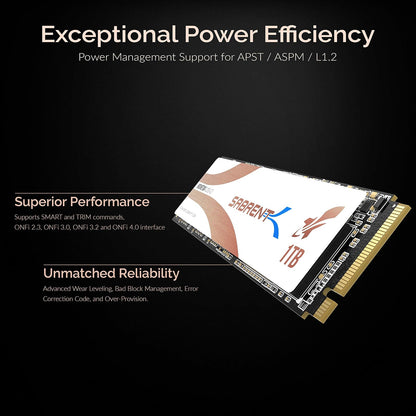 SABRENT 1TB Rocket Q4 NVMe PCIe 4.0 M.2 2280 SSD Interno de máximo Rendimiento con disipador de Calor | R/W 4700/1800 MB/s (SB-RKTQ4-HTSS-1TB)