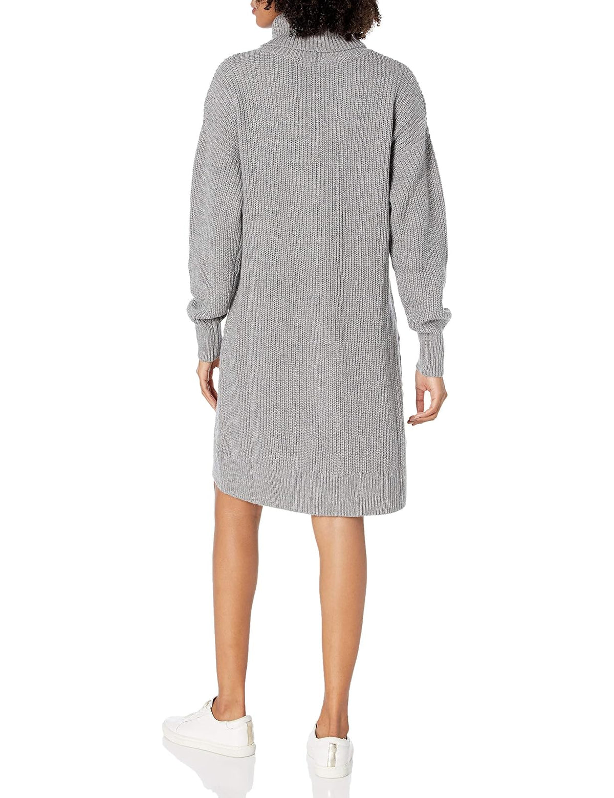 The Drop Rosalie Minivestido Para Mujer, De Punto Trenzado Para Mujer, Gris Escarcha Jaspeado, M