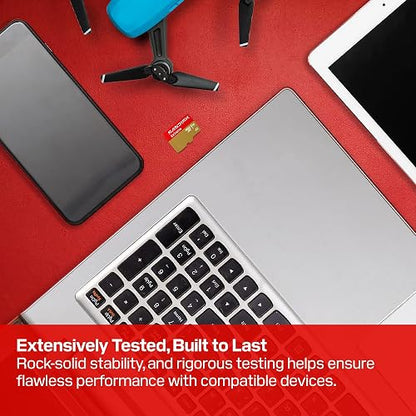 SanDisk 512GB Extreme microSD UHS-I Card - Up to 245MB/s Read Speed and 170MB/s Write Speed, 5.3K Video, 4K UHD Video, High-Performance for Action cams, Drones, Android Devices - SDSQXH9-512G-GZ6MA