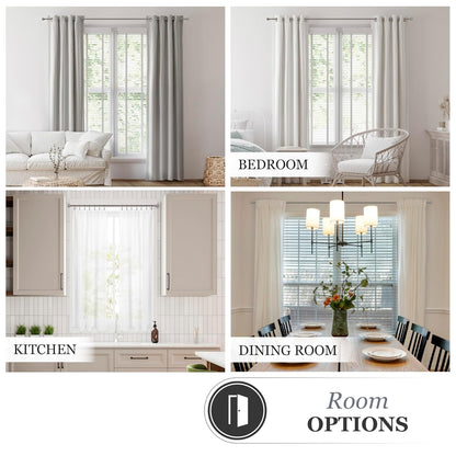 Kenney 71632 Deco Window Curtain Rod, 48-86, Italian Pewter