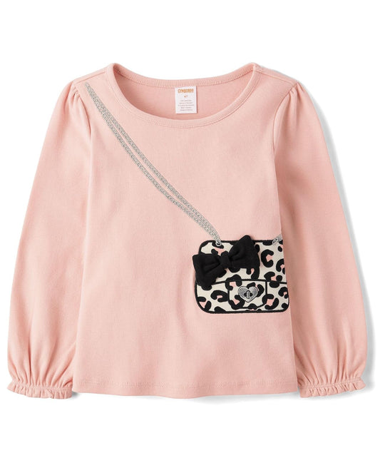 Gymboree Girls' and Toddler Embroidered Graphic Long Sleeve T-Shirts