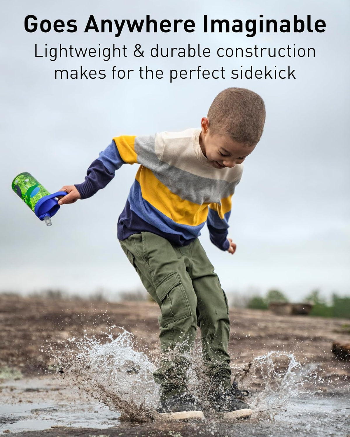 CamelBak Eddy+ 14 oz Kids Water Bottle with Tritan Renew – Straw Top, Leak-Proof When Closed