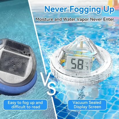 - Termómetro inteligente para piscina con puerta de enlace WiFi, digital flotante antivaho 360° con IPX7 impermeable, alerta de notificación de aplicación remota para tina de hidromasaje