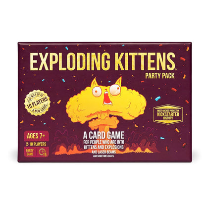 Exploding Kittens Juego de Cartas para Fiestas Familiares - Fiesta Exploding Kittens (2-10 jugadores)