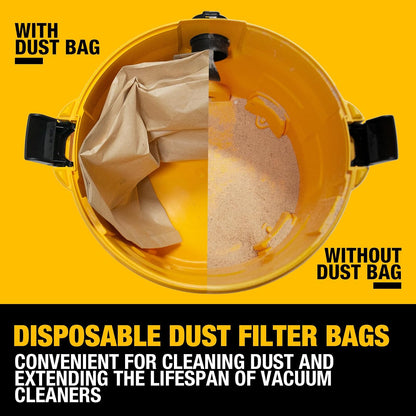 DEWALT DXVA19-4102, bolsa de filtro compatible con DXV12P DXV14P DXV16PA DXV16S