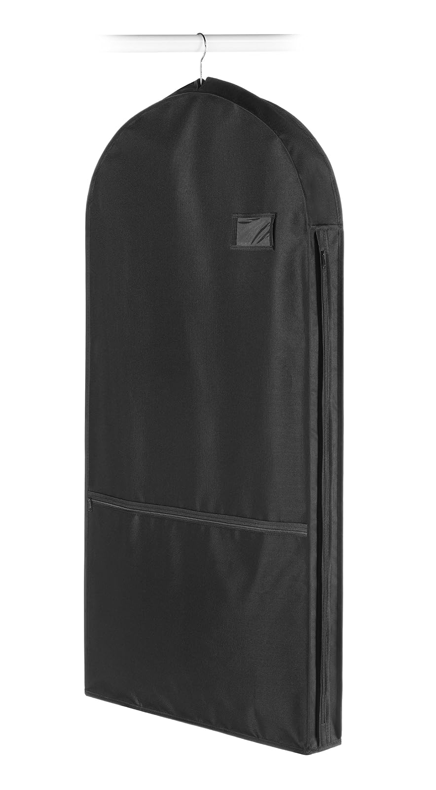 Whitmor Deluxe - Bolsa para ropa con bolsillos, color negro, 6 unidades, Bolso para prenda de ropa, Negro, 1, 1