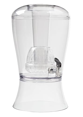 CreativeWare - Dispensador de bebidas (3 galones), No se quiebra, con infusor, Transparente, 1