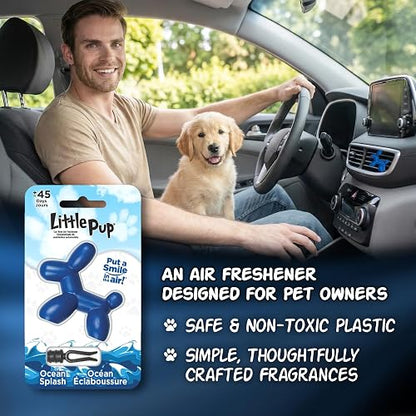 Ambientador para Automóvil Little Car, Cachorrito, Ocean Splash, Paquete de 1