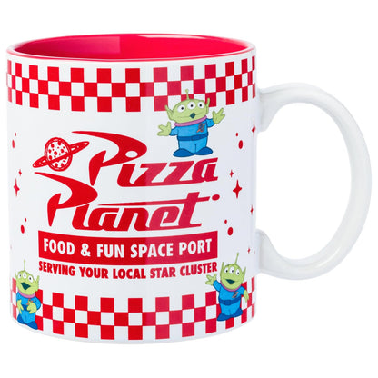 Silver Buffalo Disney Pixar Toy Story Taza de cerámica con diseño de planeta de pizza, 20 onzas