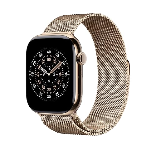 Apple Watch Band - Correa Estilo milanés - 46 mm - Color Oro - S/M
