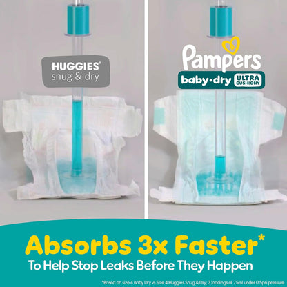 PAMPERS Baby Dry Pañales Desechables Unisex Etapa 5, 132 Uds, Bebé +12 Kg