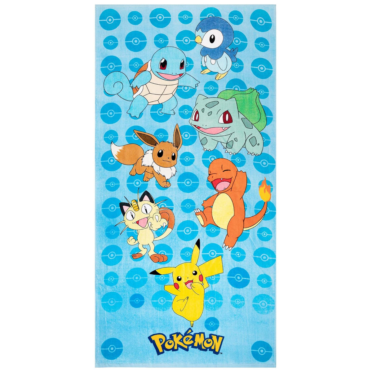 Franco Toalla de Playa de algodón súper Suave para niños, 58 x 28 Pulgadas, Pokemon - 58 in x 28 in - Azul