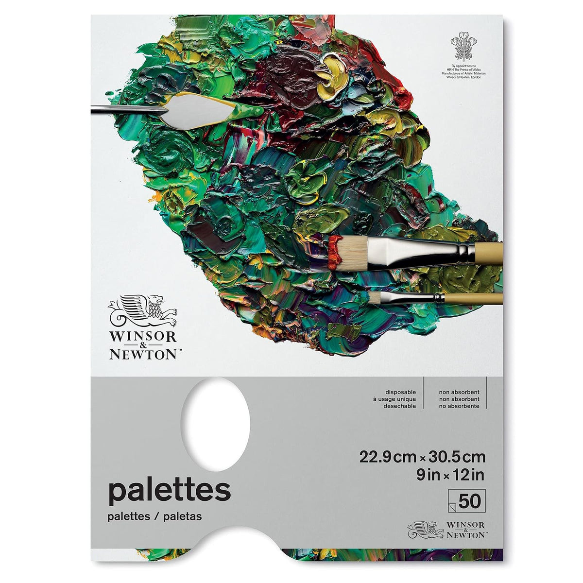 Winsor & Newton Professional - Papel de paleta para rasgar, transparente, 9 x 12 pulgadas